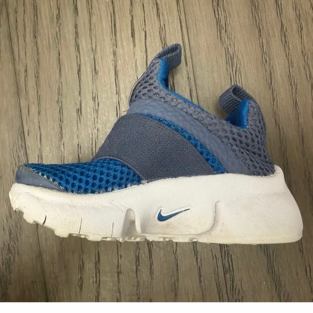 Nike Presto Extreme Toddler 4C Blue Gray Slip On Sneakers